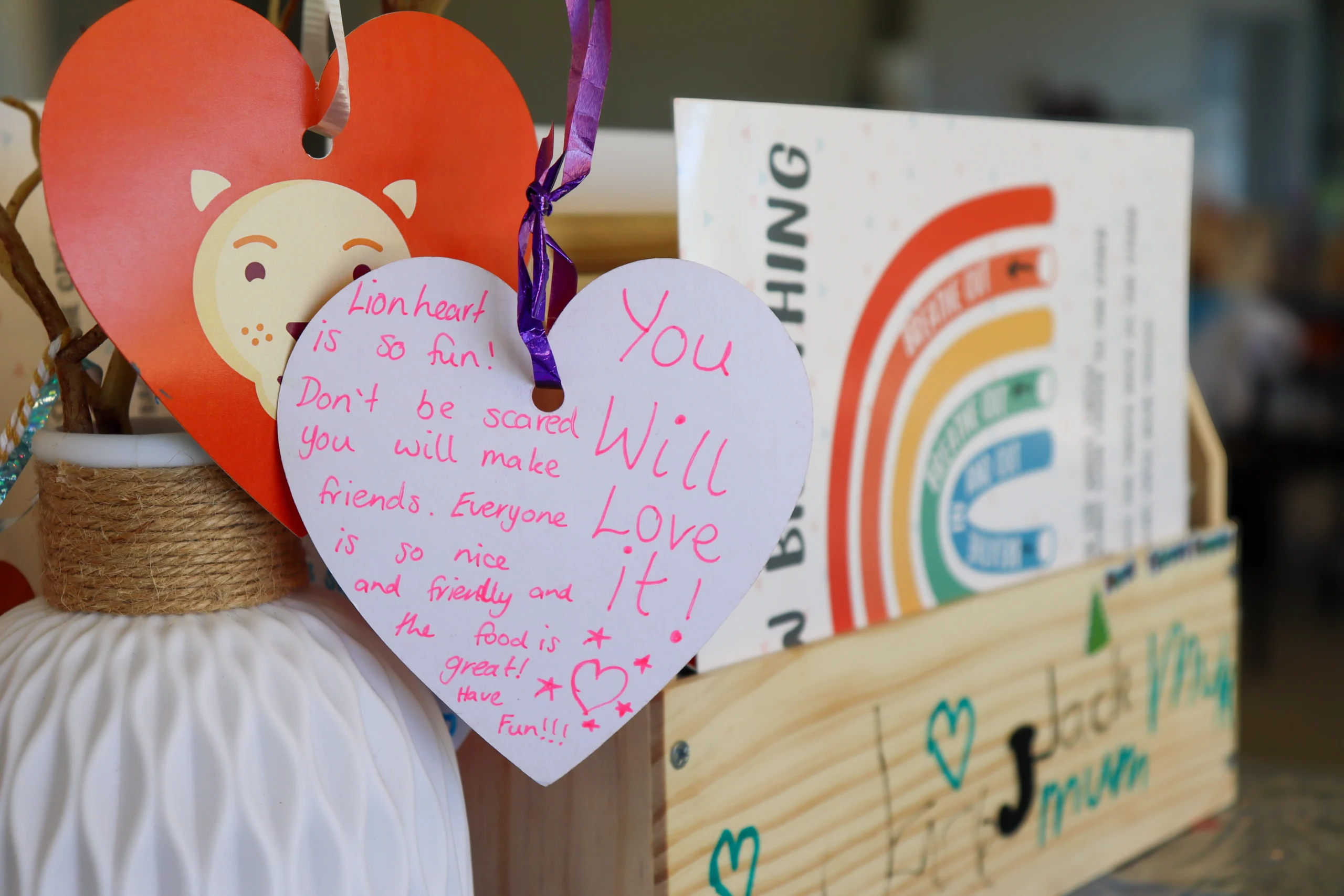 child participating in grief support activity at Lionheart